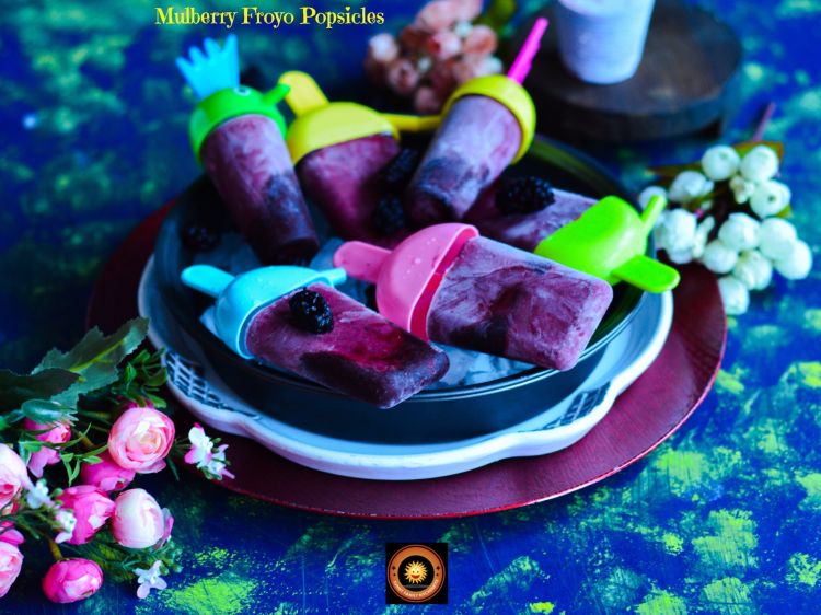 Mulberry Froyo Popsicles 