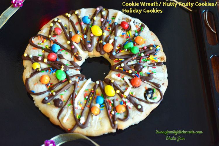 Cookie Wreath/ Nutty Fruity Cookies/ Holiday Cookies