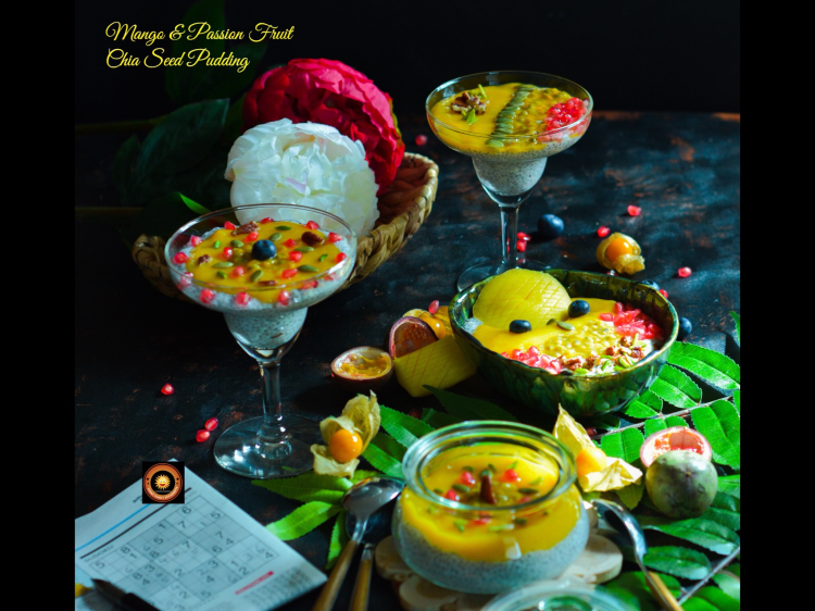  Chia Seed Pudding with Mango & Passion Fruit